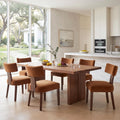 Set of 6 Modern Dining Chairs, Farmhouse Velvet Upholstered Dining Room Chairs Kitchen Chairs Side Armless Chairs