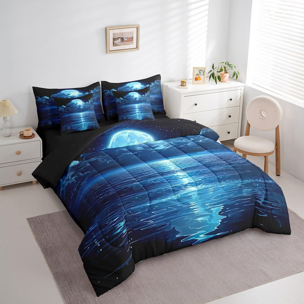 Moonlight Beach Comforter Set with Sheets 7 Piece