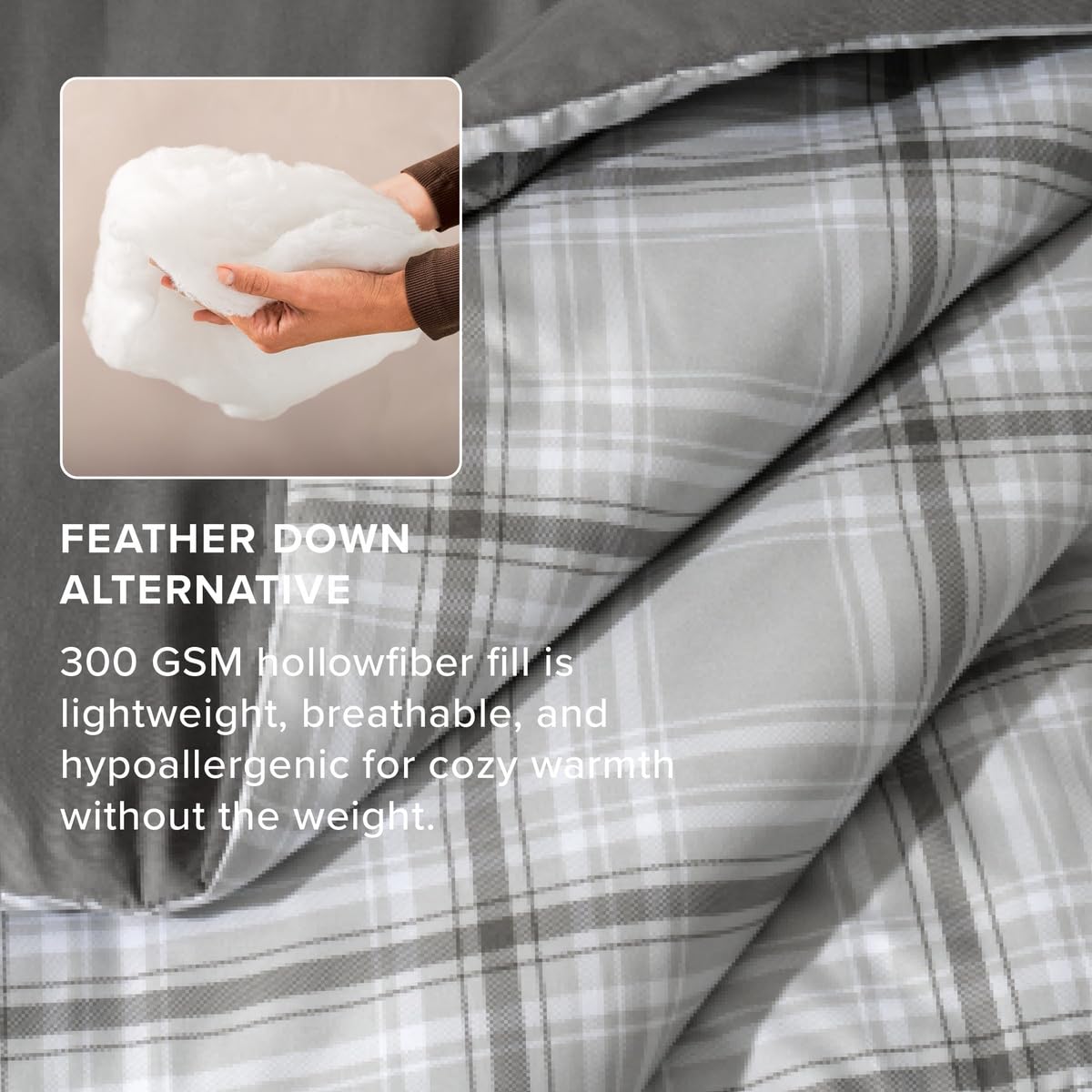 Comforter Set - Extra Long - Ultra-Soft - Goose Down Alternative - Premium 1800 Series - All Season Warmth