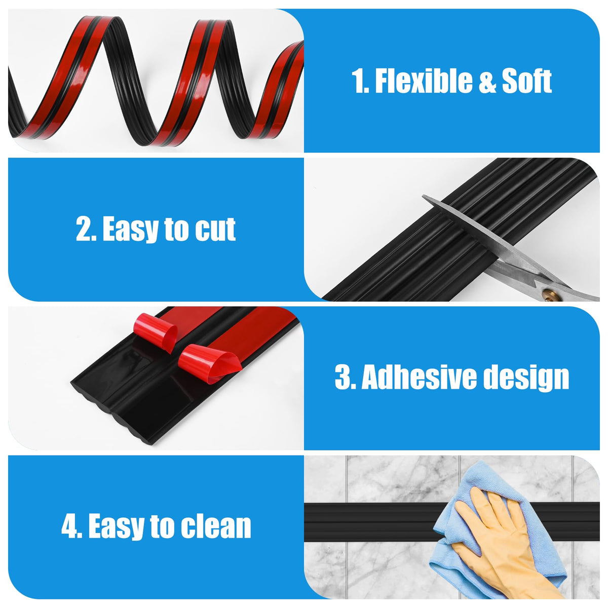 Corner Trim Molding Peel and Stick 1.6 in x 20 Ft Flexible Ceiling Trim Moulding Self Adhesive Corner Wall Edge