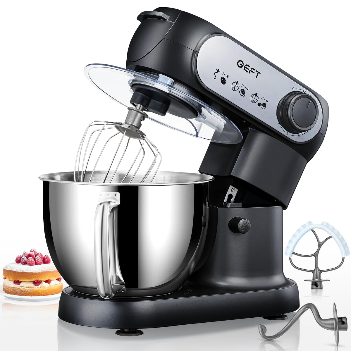 Stand Mixer, 6QT Mixers Kitchen Electric Stand Mixer,Dough Mixer Black