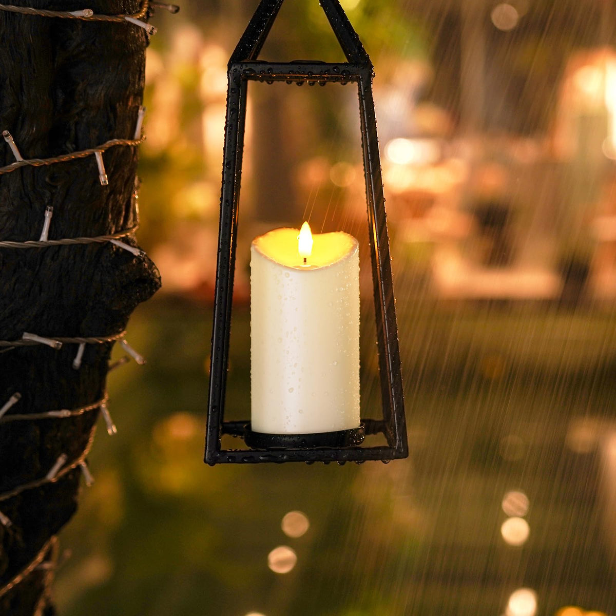 Outdoor Waterproof Flameless Candles, LED Candle with Remote, 3Pcs