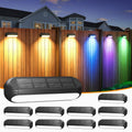 Outdoor Solar Lights for Outside, 10 Pack Bright Solar Fence Lights with Multi-Color Changing & Warm White Mode