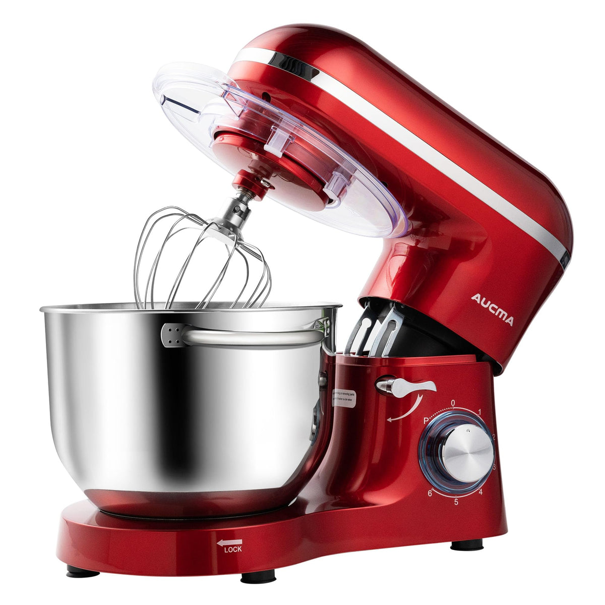 Stand Mixer,6.5-QT 660W 6-Speed Tilt-Head Food Mixer, Kitchen Electric Mixer with Dough Hook, Wire Whip & Beater