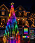 Outdoor Christmas Tree with Light, 7 to 17 ft, DIY Light Show LED Christmas Tree