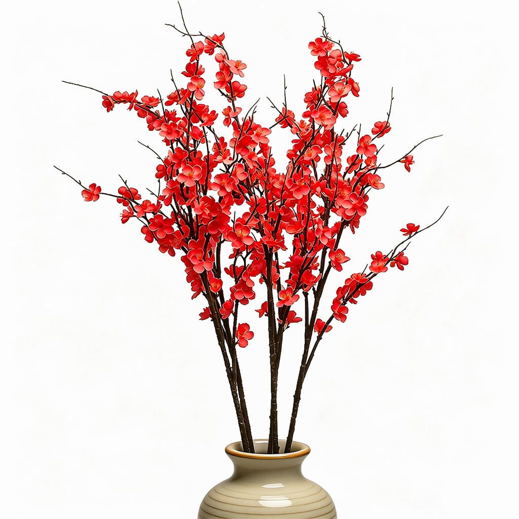 Artificial Cherry Blossom Branches for Vase Faux Cherry Blossom Stems Long Stem Artificial Flowers for Tall Vase (5