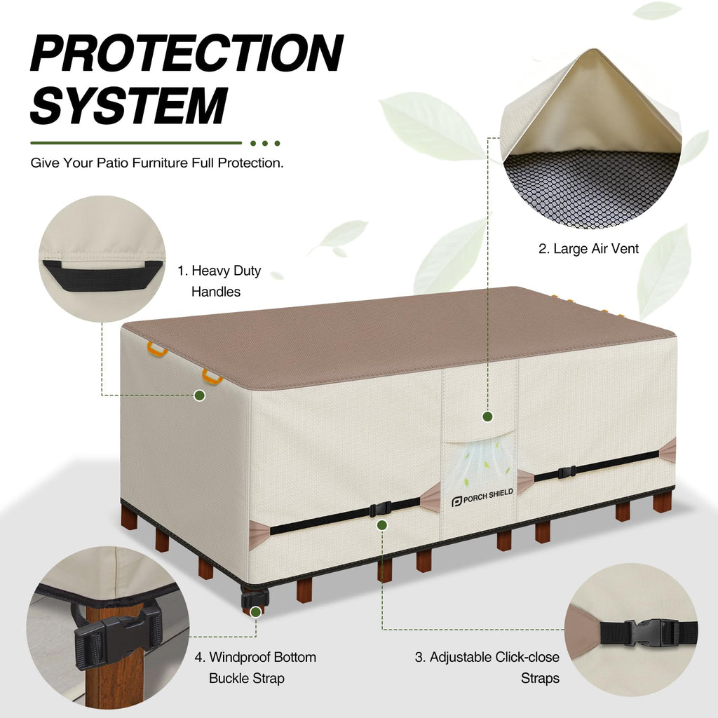 Waterproof Rectangular Patio Table Cover 90 x 64 inch