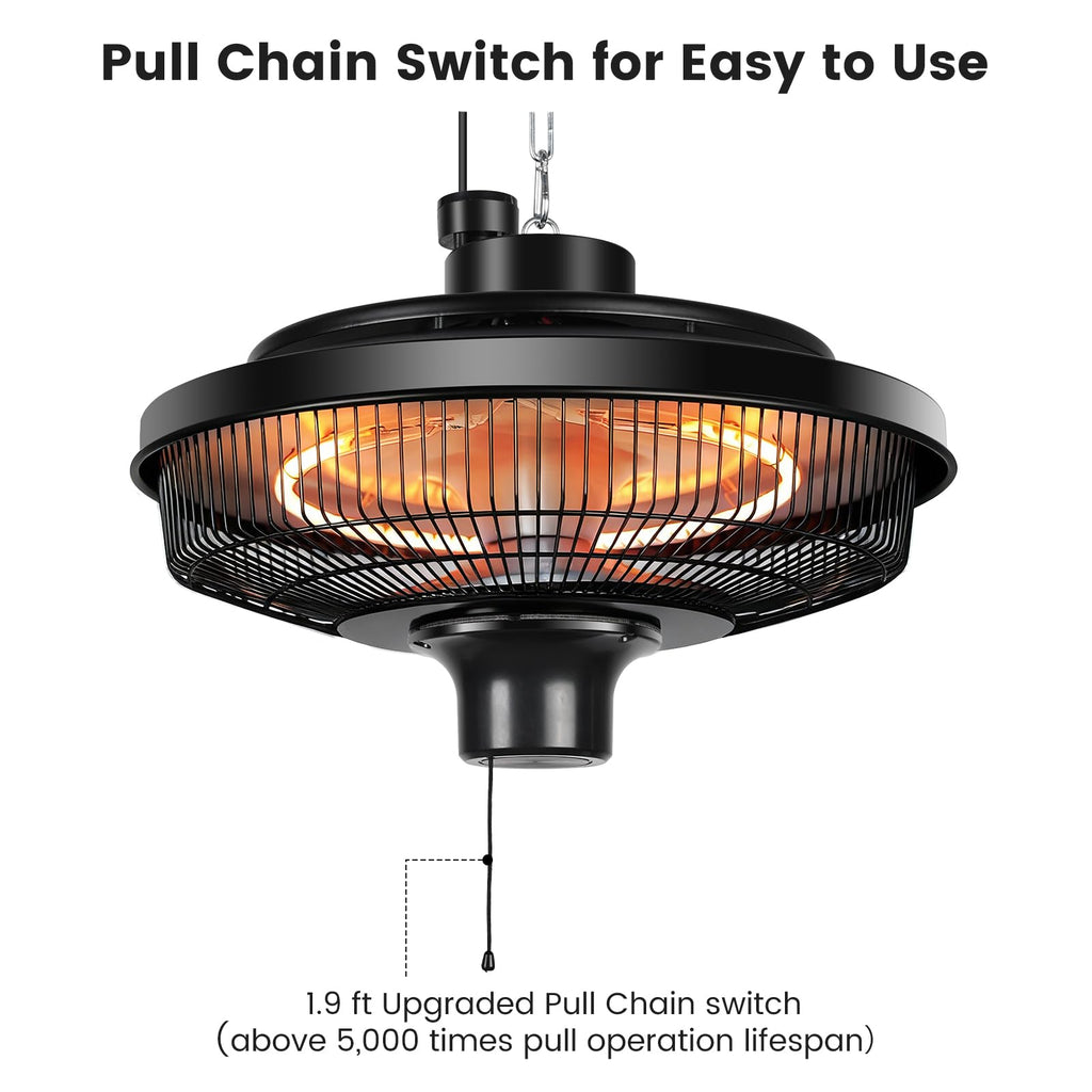 1500W Electric Ceiling Heater , Gazebo & Greenhouse