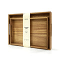 Acacia Wood Serving Trays with Handles