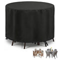 Round Patio Furniture Set Cover, Outdoor Round Table Cover 90"D x 43"H