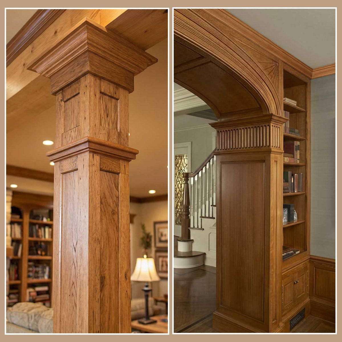 2 Pack Solid Red Oak Hardwood Crown Molding Trim 47" x 3/4" x 2-5/8" Real Wood Colonial Ceiling Molding, Unfinished &