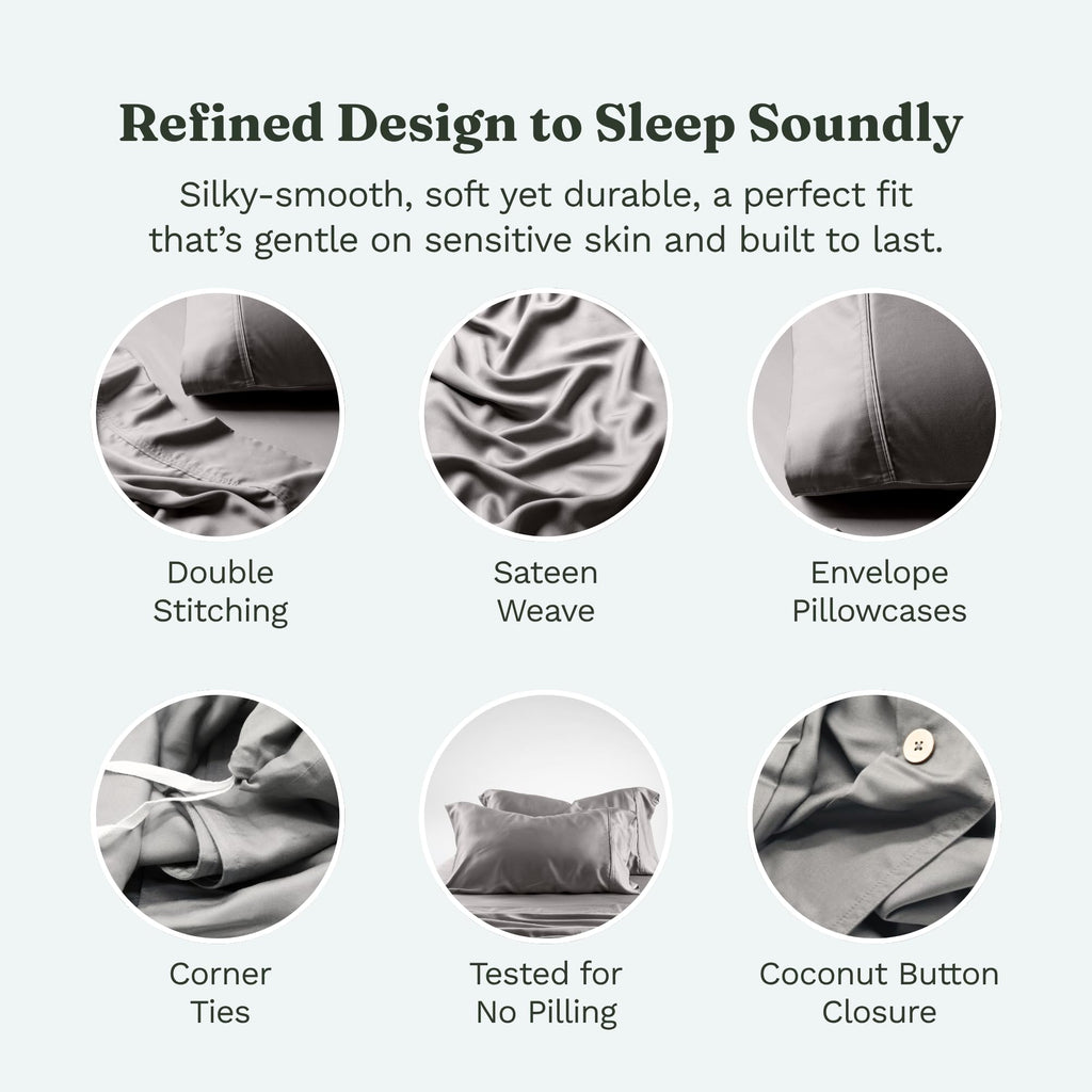 Tencel Duvet Cover Set - Stone Gray