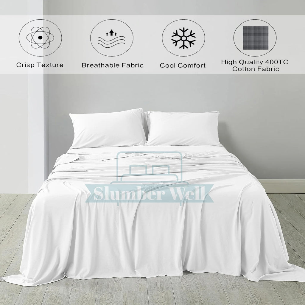 4 Piece Top Split King Sheet Sets for Adjustable Bed, 34 Inch Split Head, 100% Egyptian Cotton, 18 Inch Deep Pocket