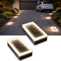 4x8 Solar Ground Lights, 3500K Paver Light, Warm White, 2Pack