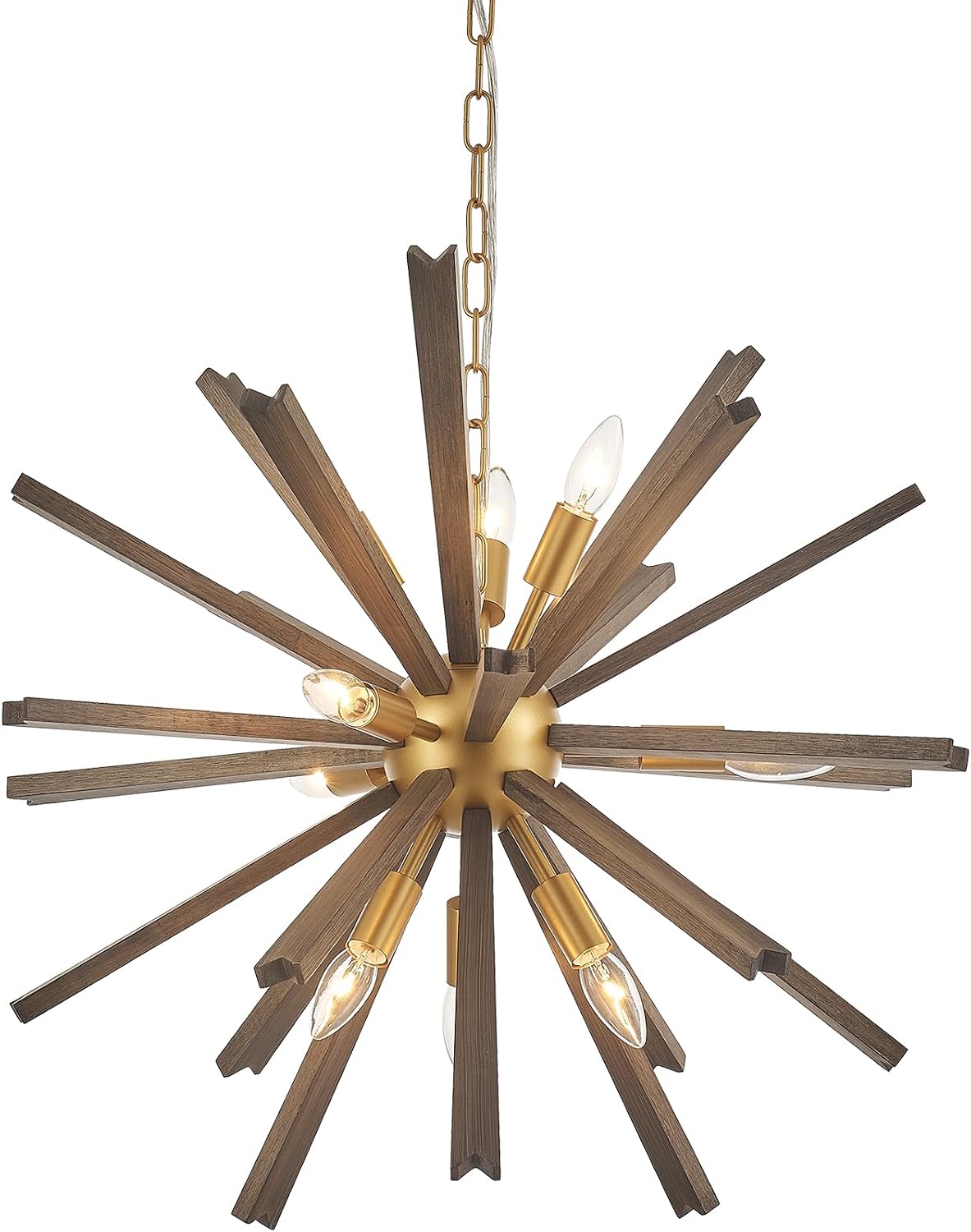 9-Light Gold Farmhouse Chandelier