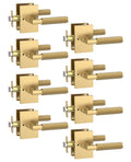 8 Pack Champagne Bronze Passage Interior Door Handles