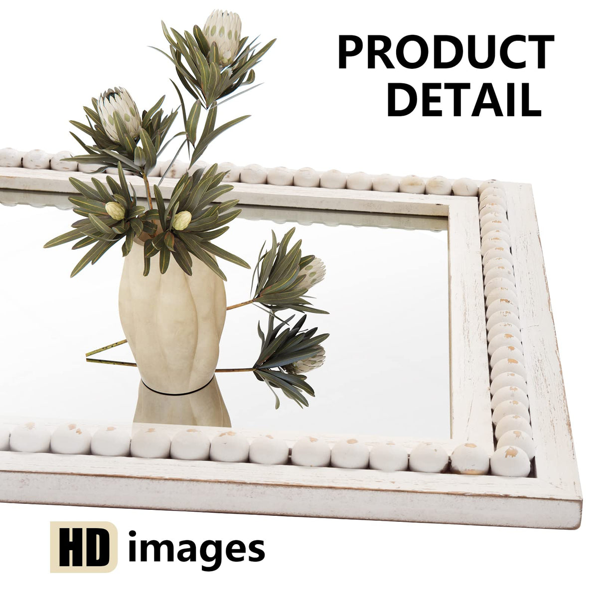 Rustic Full Length Mirror, 18x48" Wood Bathroom Vanity Full Body Wall Mirror