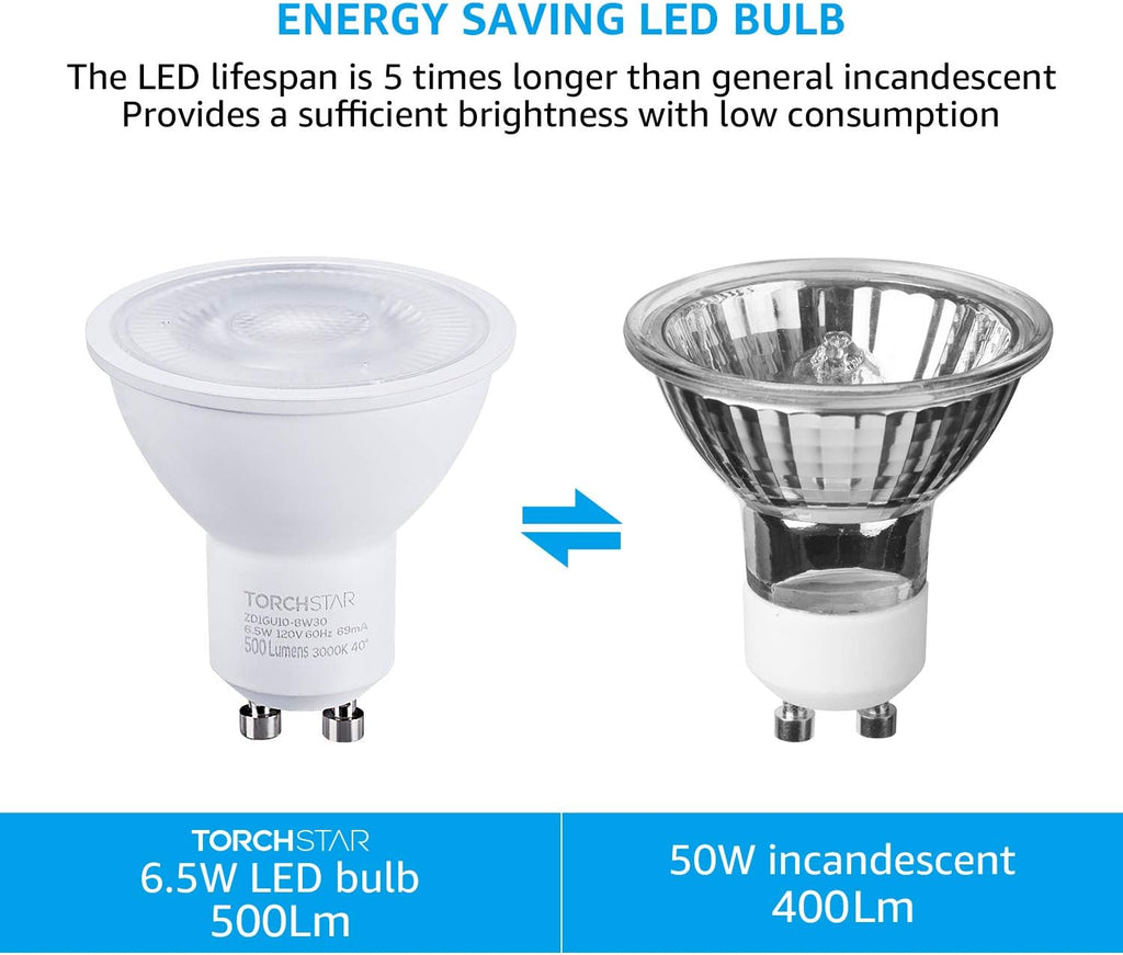 GU10 LED Bulbs Dimmable, 3000K, UL Listed