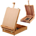 Wooden Tabletop Easel, Beech Wood Sketchbox Desktop Easel