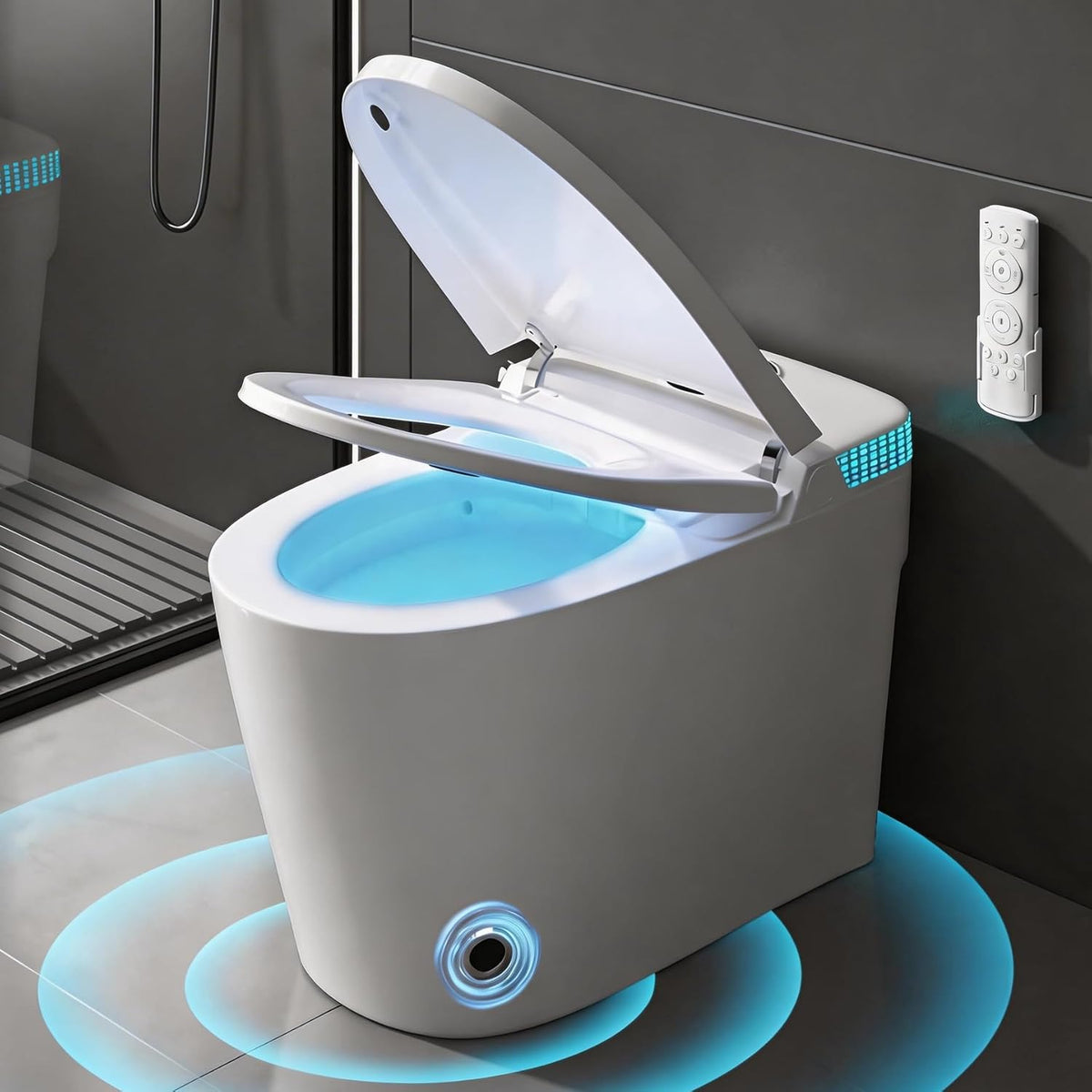 Smart Toilet with Built-In Bidet, Heated Seat & Child Mode, Multiple Flushing Modes