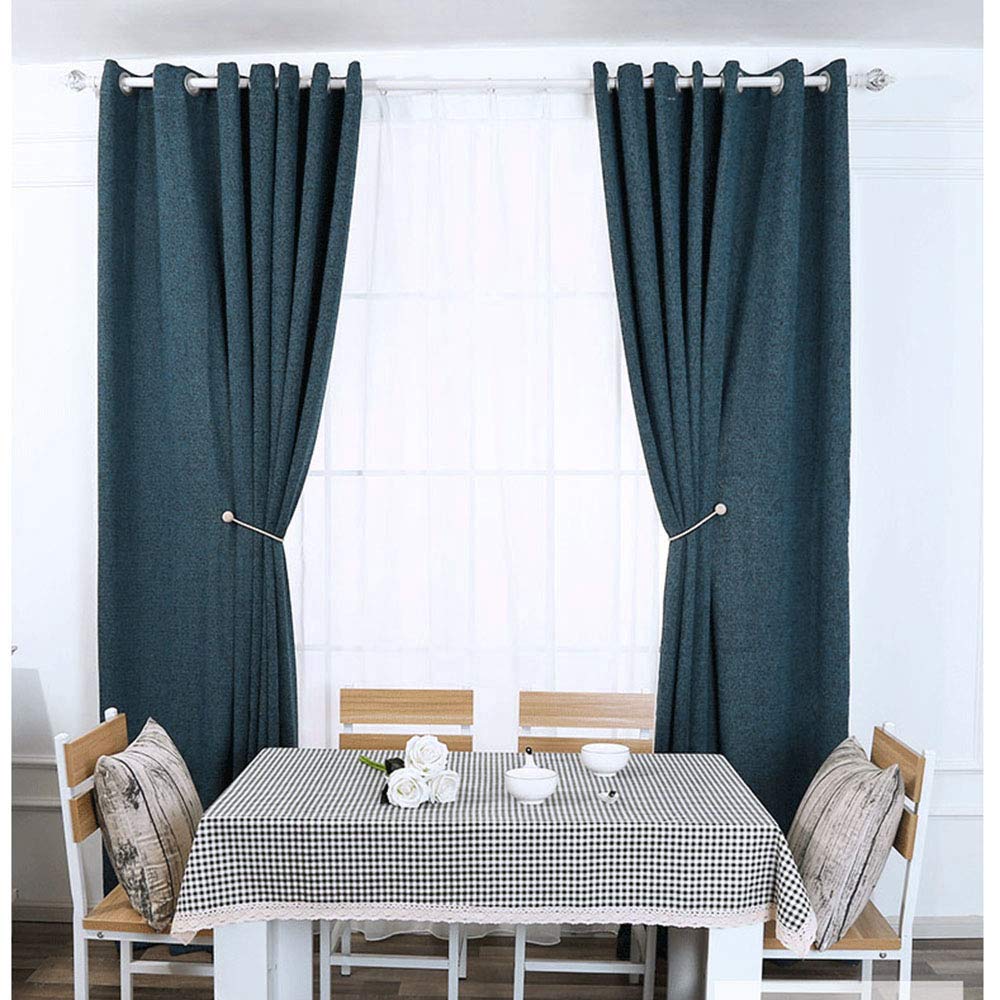 Magnetic Curtain Tiebacks, Decorative Curtain Holdbacks for Window Décor (Coffee) - 6 Pack