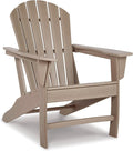 Sundown Treasure Outdoor Patio HDPE Adirondack Chair, Light Brown