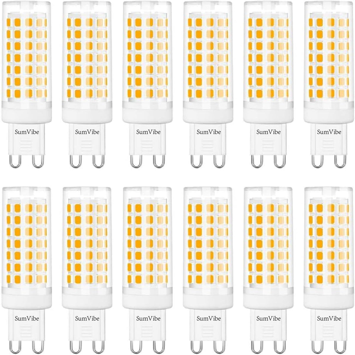 G9 LED Bulb 6W, 60W G9 Halogen Bulb Replacement, 540LM, Warm White 3000K, AC110-130V G9 Base Non-Dimmable Light