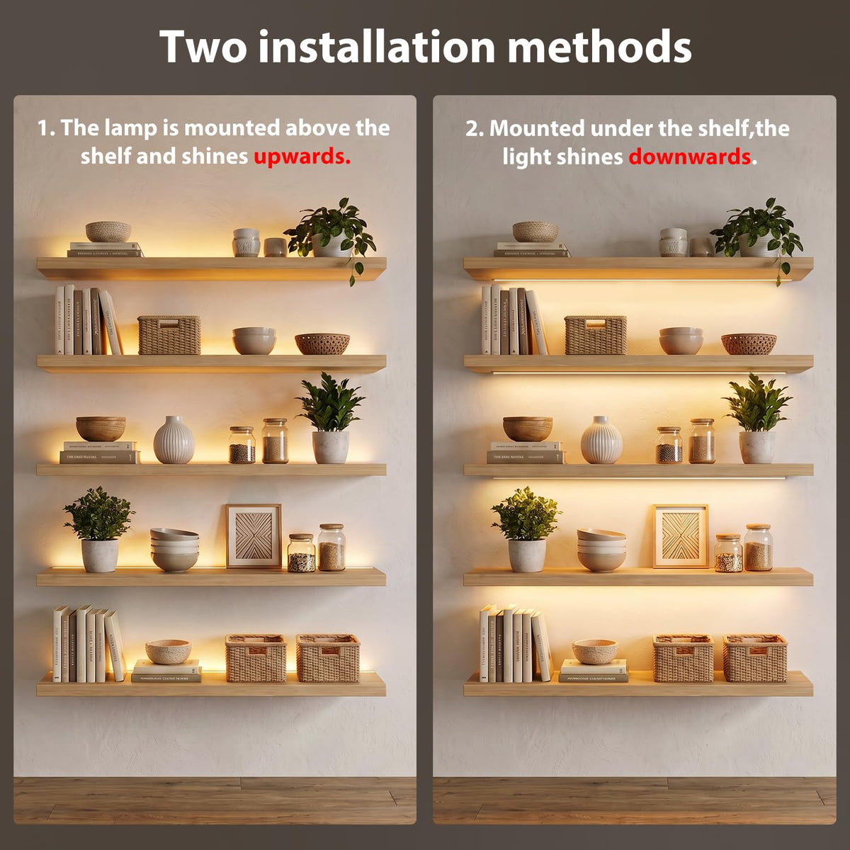 3 Pack 9.9FT Under Cabinet Lights Battery Powered with Remote, 12 Modes, Self-Adhesive, Flexible, Dimmable, Timer