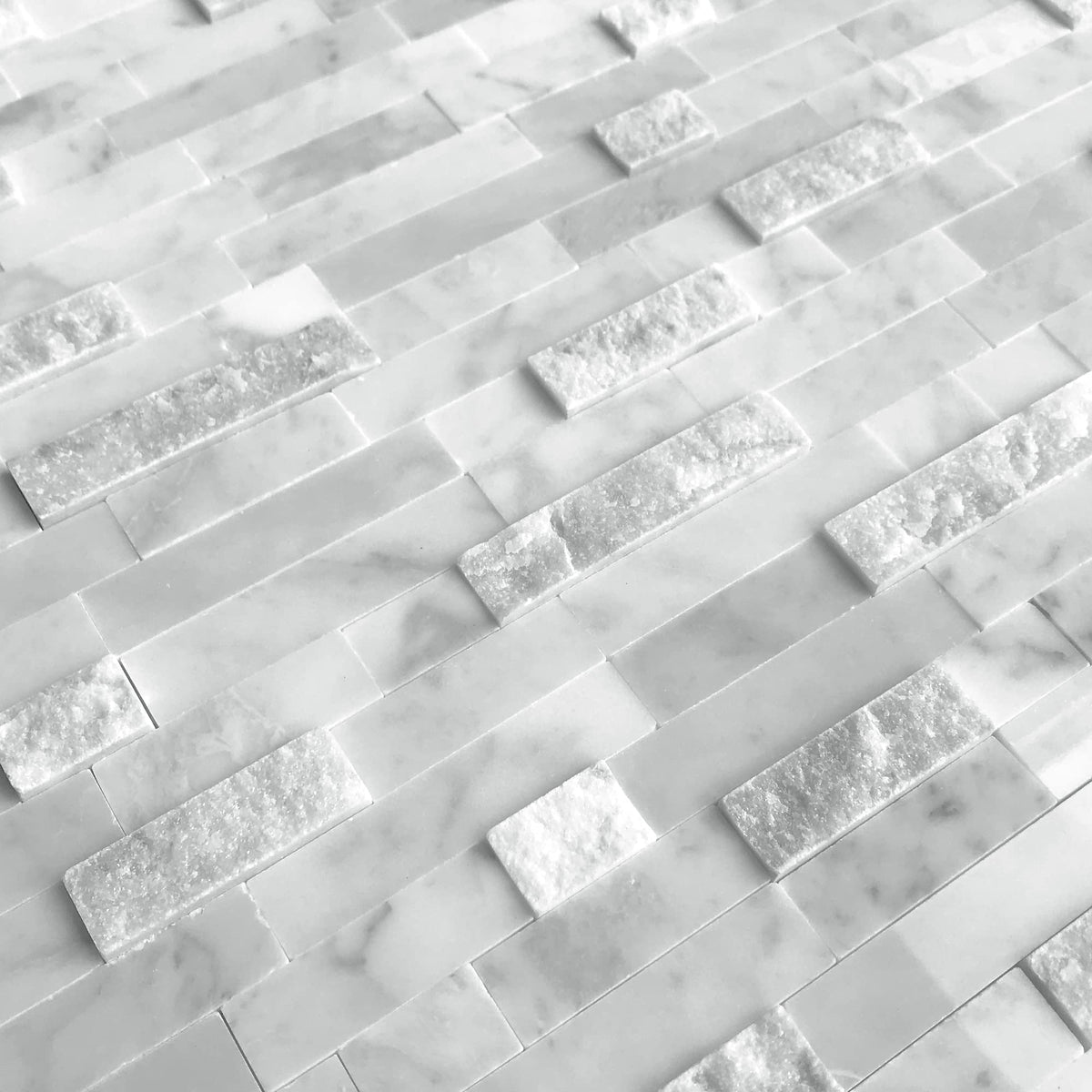 5-Sheet Peel and Stick Mosaic Natural 3D Stone Self Adhesive Marble Tiles, 11.5" x 10.7" Stick on Backsplash Bathroom