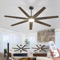 72" Indoor/Outdoor Ceiling Fan with Light & Remote