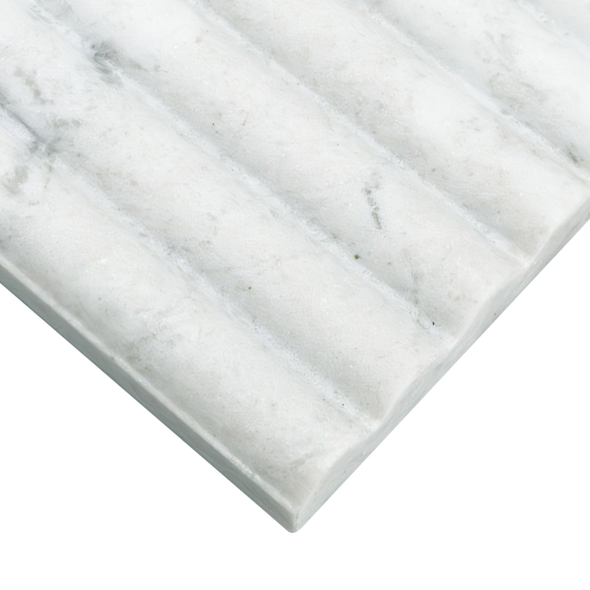 Bluestone Milano 12x24 Honed Fluted Marble Wall Tile - Textured Surface Accent, Fireplace Surround, or Shower
