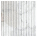 Ribbed Elegance 12x24 Honed Fluted Marble Wall Tile - Natural Stone for Shower, Fireplace, Bathroom Accent