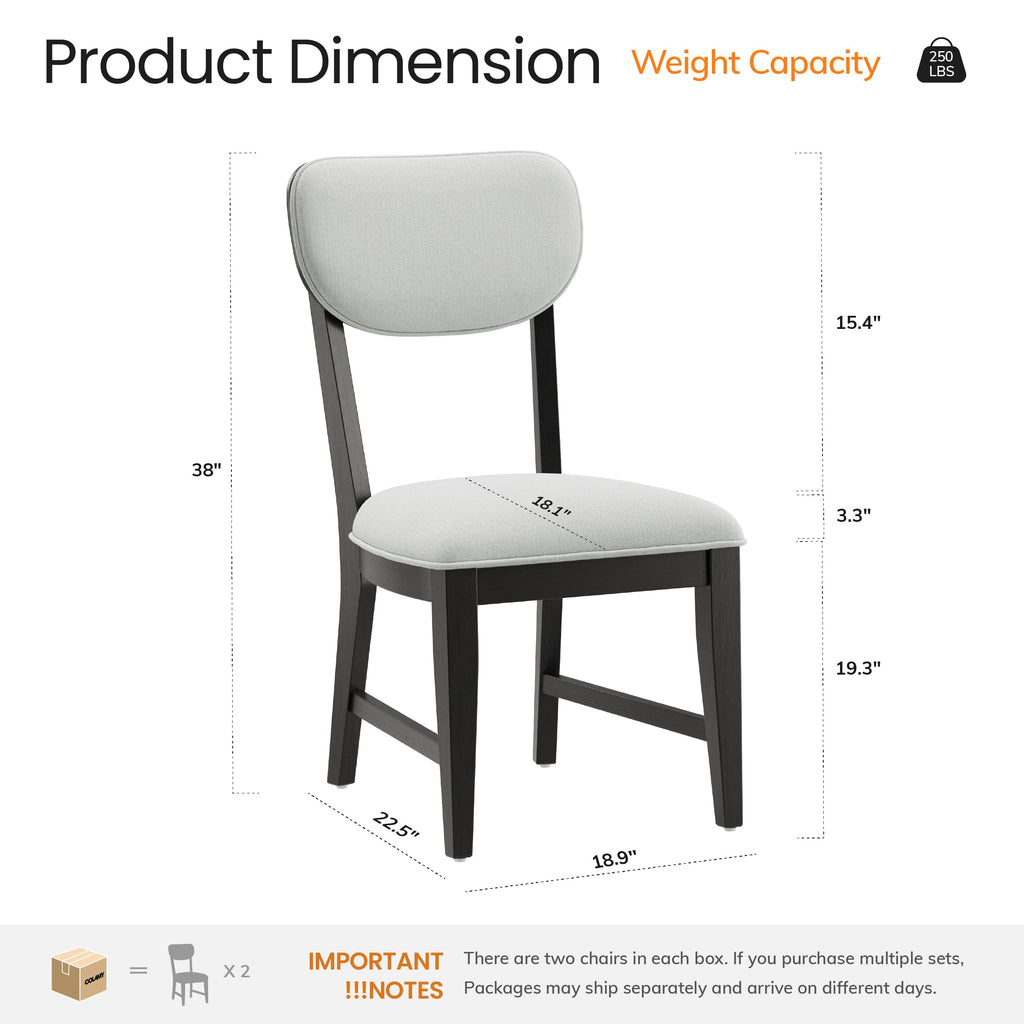 Inspired Bertoia Style Solid Wood Dining Chairs Set of 4, Mid Century Modern Upholstered Kitchen Chairs with 3.3" Thick Cushion, Farmhouse
