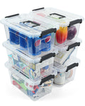 7Qt Clear Plastic Storage Bins with Lids,Transparent Design,6 Pack
