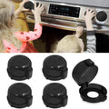 Childproof Stove Knob Safety Covers, Black Oven Knob Covers, 5 Pack