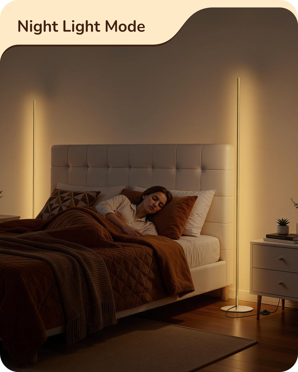 2 Pack 57.5" Corner Lamp with Remote, 7 CCT Adjustable & Dimmable