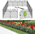 Tall Garden Fence Animal Barrier with Gate, 40 in(H) 12 Panels Garden Fences and Borders for Dogs, Dog Fence Outdoor
