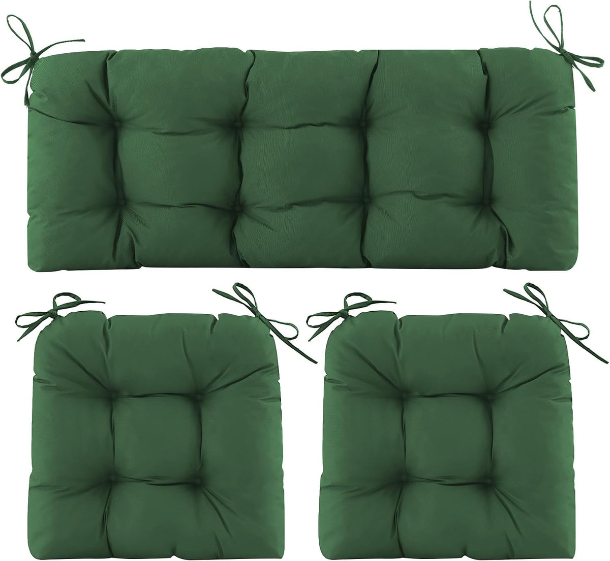 Wicker Chair Cushions of 3 Pieces, Waterproof Cushions Furniture, Tufted Wicker Outdoor Furniture Cushions, 1 Patio