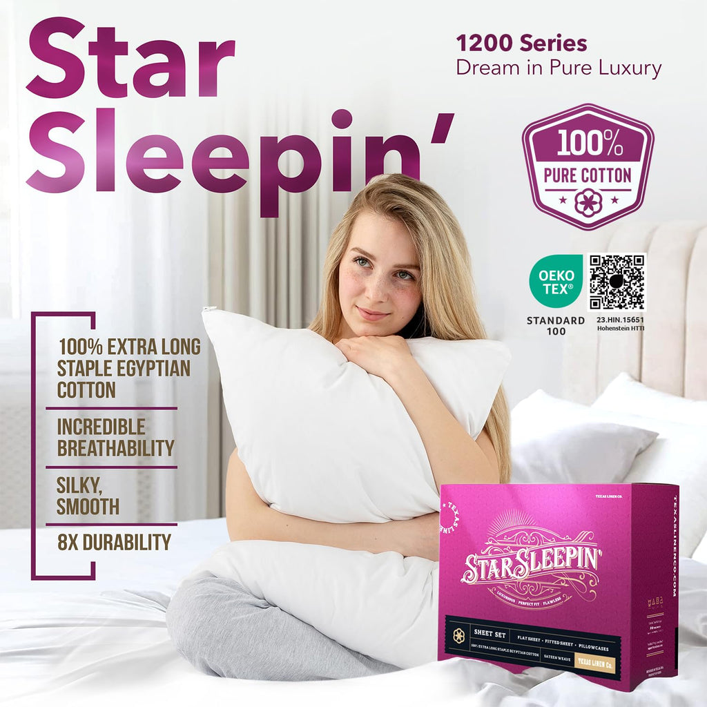 1200 Series Egyptian Cotton Sheets Silver Stripe