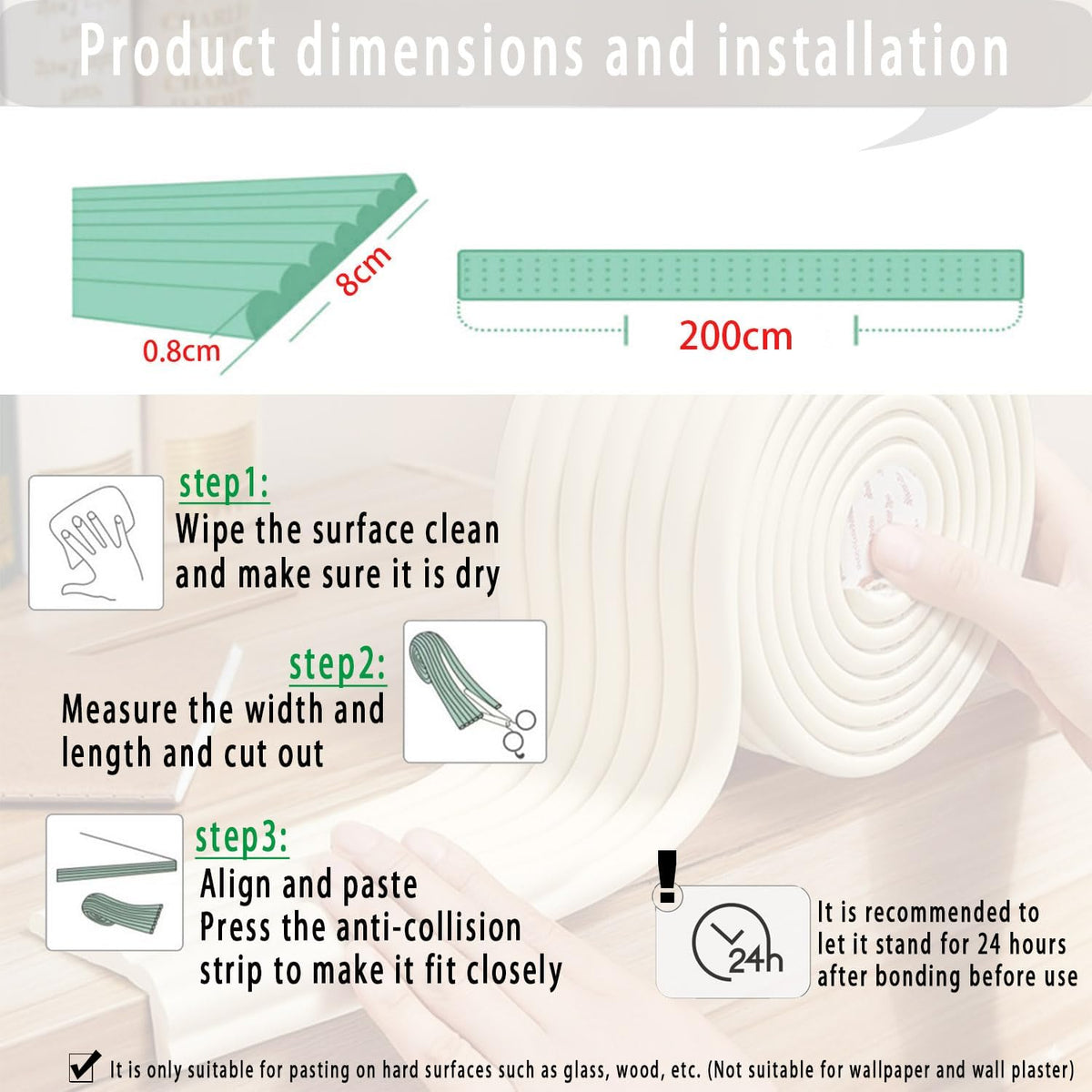 Proofing Edge Corner Protector,Edges with Furniture Desk Edge Cushion& Edge Safety Bumpers,Corner Protector for