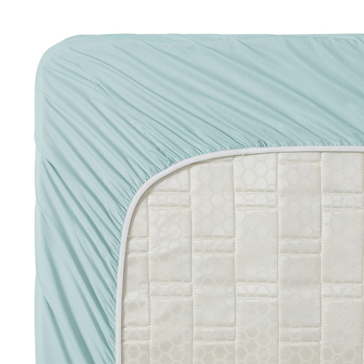Bed Sheets Set, 4Piece Sheet Set, Microfiber, Deep Pocket, Light Blue Aqua, Solid, Premier 1800