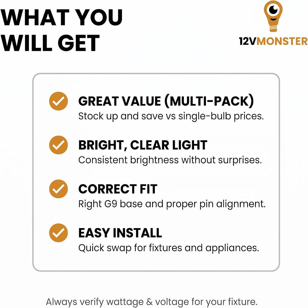 10 Pack Frosted Lense 40W Q40/G9/FR/120V G9 JCD 40 Watt 120 Volt T4 JD Type Halogen Light Bulb Photography Studio Bar