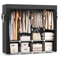 Portable Closet for Hanging Clothes 67 Inch Wide Large Capacity Portable Wardrobe Closet with Cover, 4 Storage