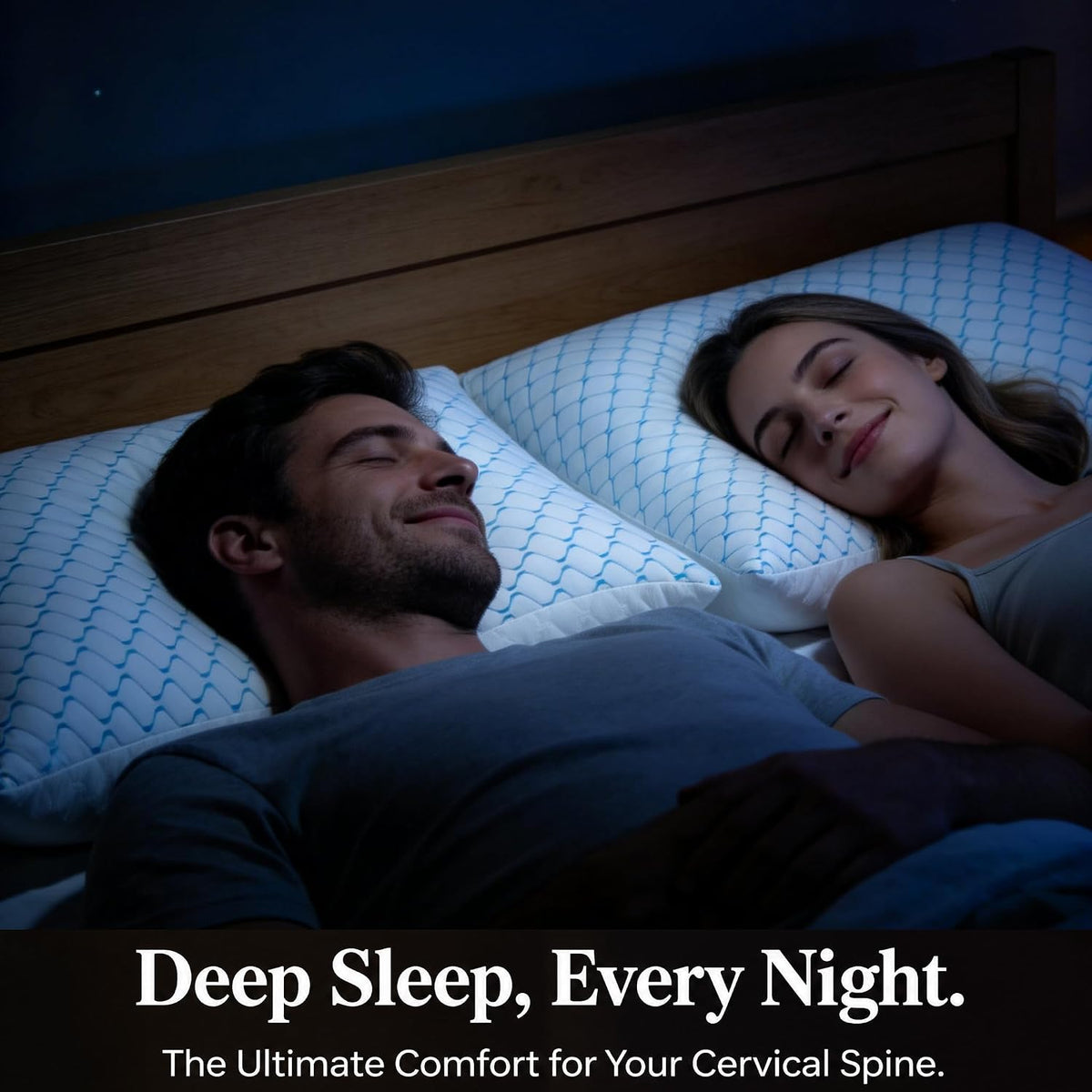 Memory Foam Pillows King Set of 2,Cooling Pillow for Side Sleepers