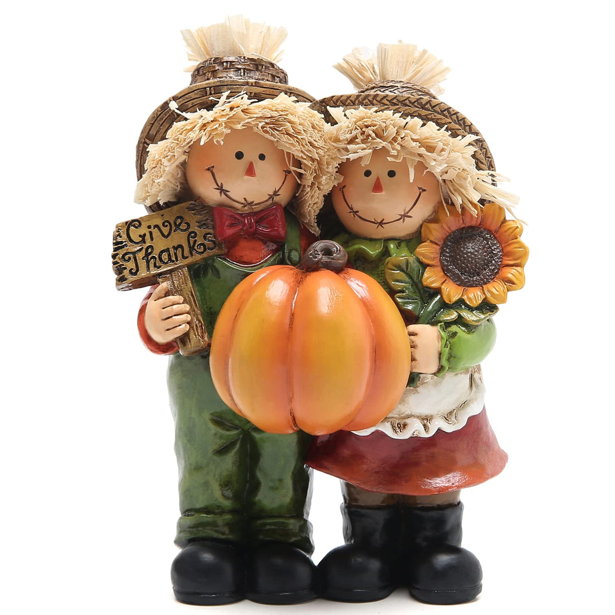 Fall Thanksgiving Scarecrow Couple Table Decorations