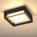Square Flush Mount Outdoor LED Ceiling Light Fixture
