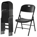 4-Pack Heavy Duty Plastic Folding Chair, 300 lbs Capacity Foldable Chairs for Indoor Outdoor, Stackable Portable
