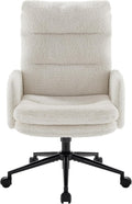 High-Back Home,Upholstered Desk Chair with Armrests,Height Adjustable Armchair with Wheels, Swivel Office Desk Chair