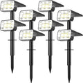 800Lumens Solar Spot Lights Outdoor, 8 Pack Solar Landscape Lights, 100 LEDs, 4 Lighting Modes, IP65 Waterproof