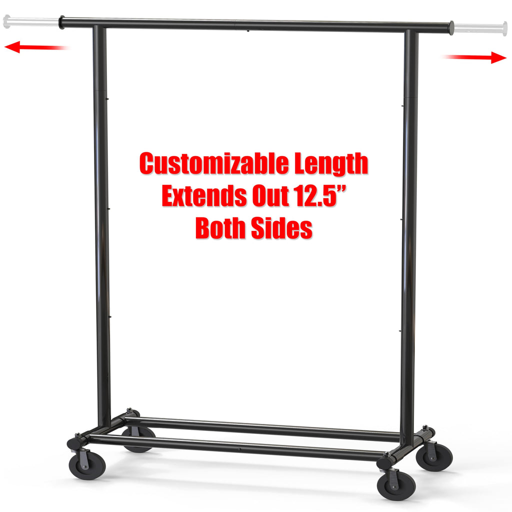 Heavy Duty Clothing Garment Rack, Black